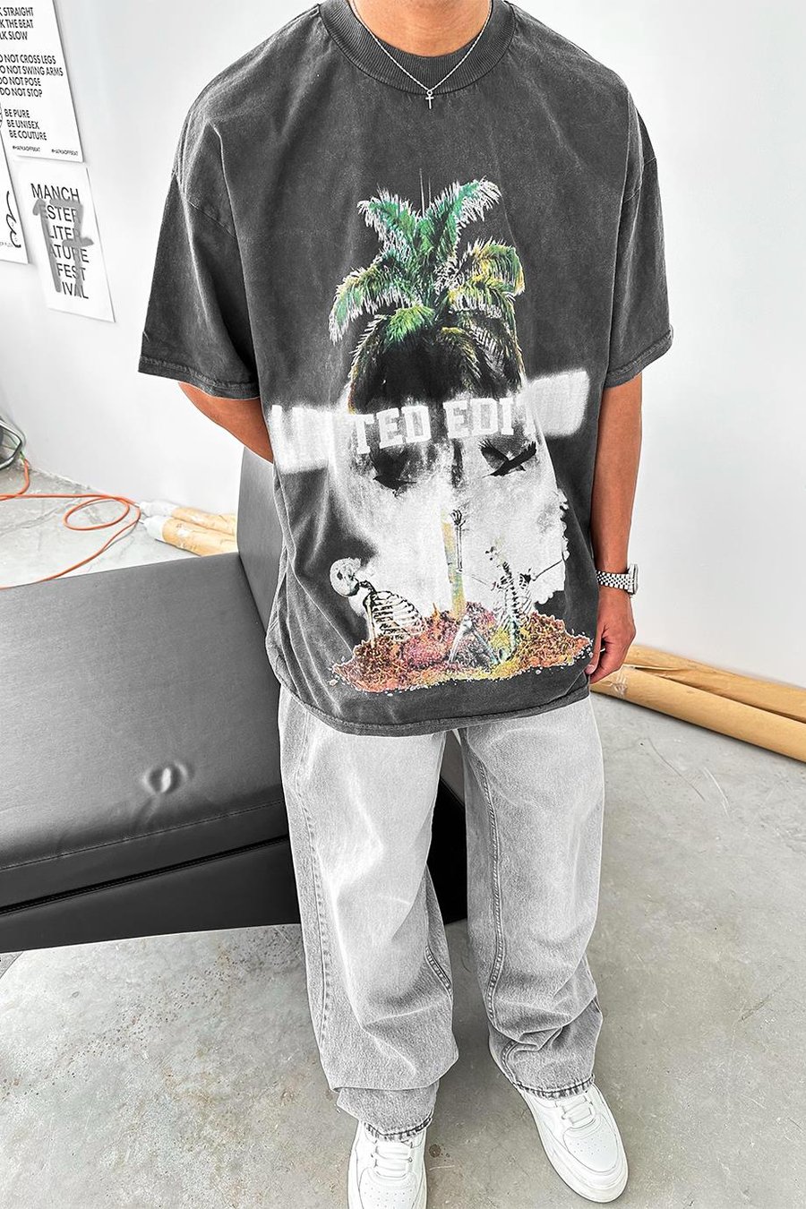 Acid Wash Pal Edition Oversize Tişört
