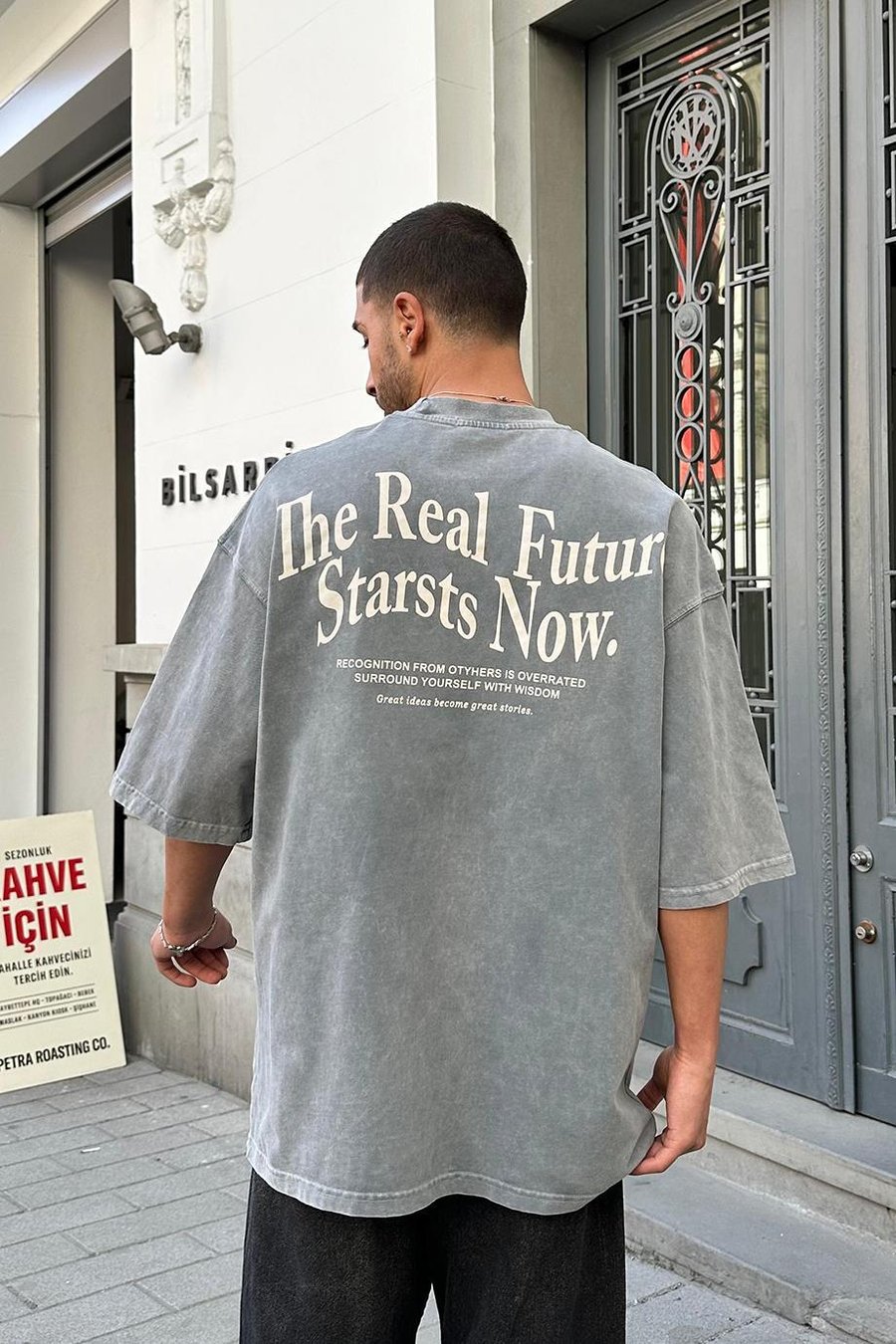 Acid Wash Real Future PH Oversize Tişört