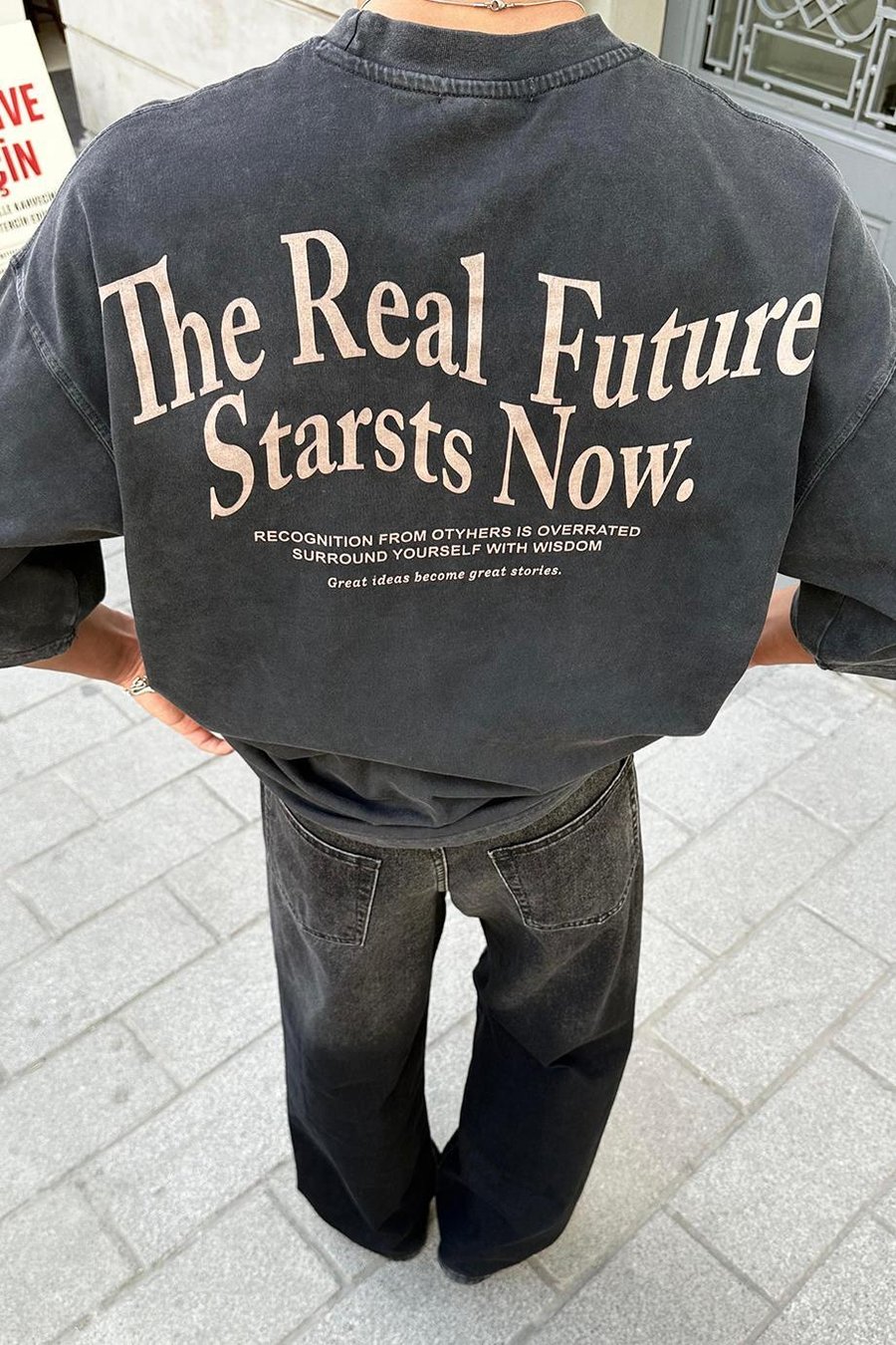 Acid Wash Real Future PH Oversize Tişört