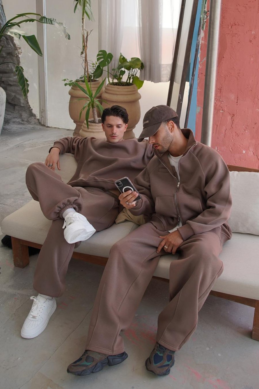 Açık Kahve Cozy Basic Oversize Sweat