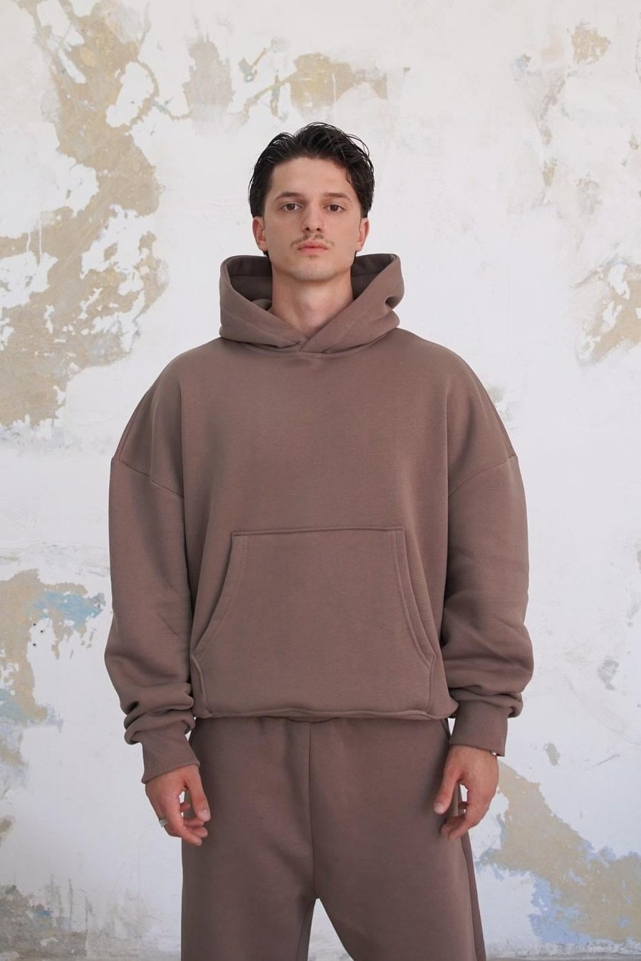 Açık Kahve Cozy Basic Oversize Sweatshirt