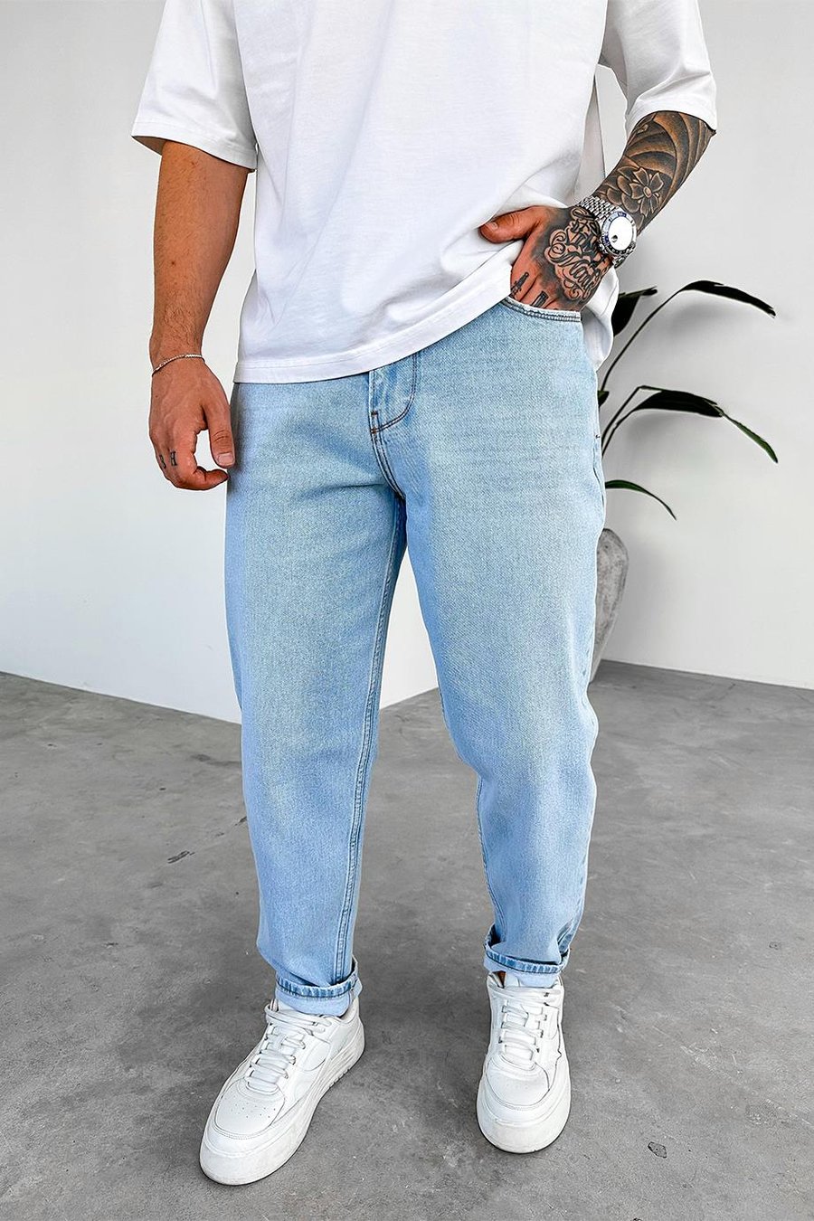 Açık Mavi Soft Degrade Premium Regular Pantolon