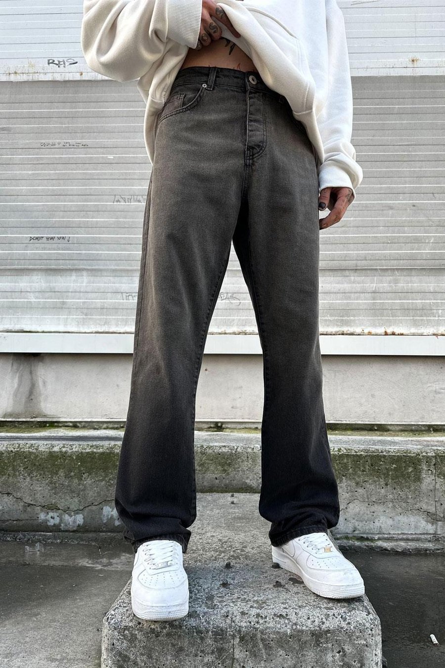 Antrasit Antrasit Çift Renk C8 GD Baggy Pantolon