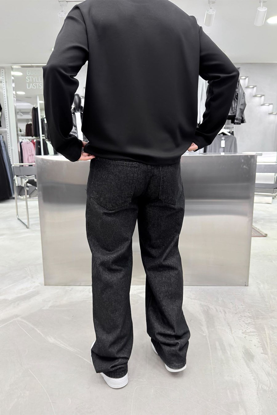 Antrasit Basic Baggy Pantolon