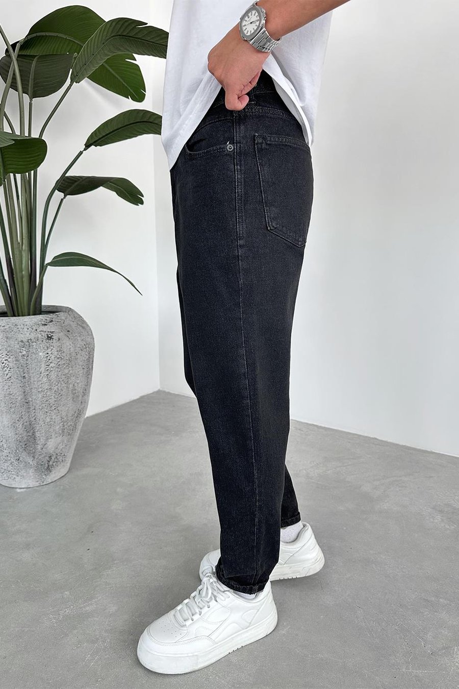 Antrasit Basic Regular Pantolon