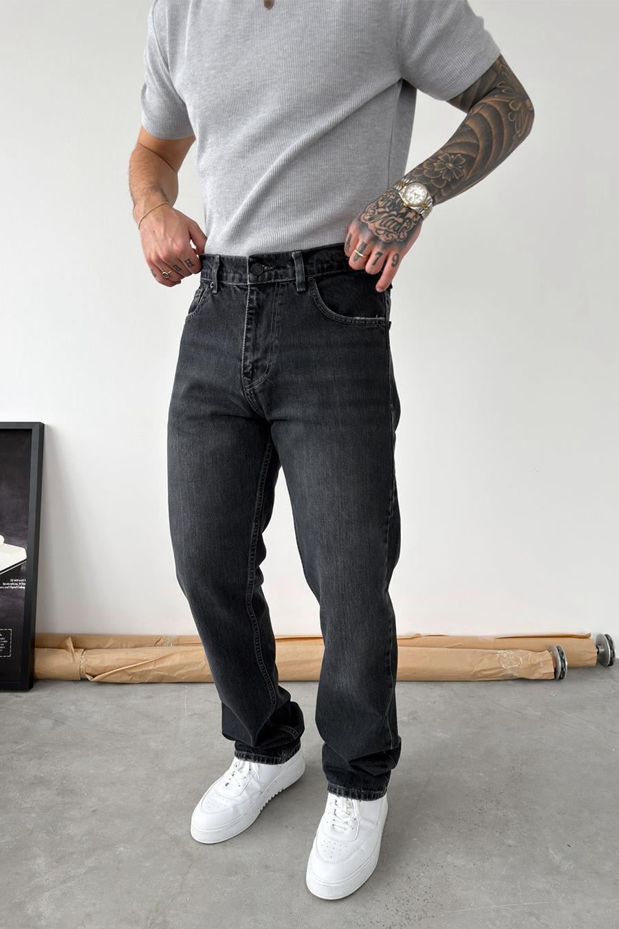 Antrasit Soft Degrade Regular Pantolon