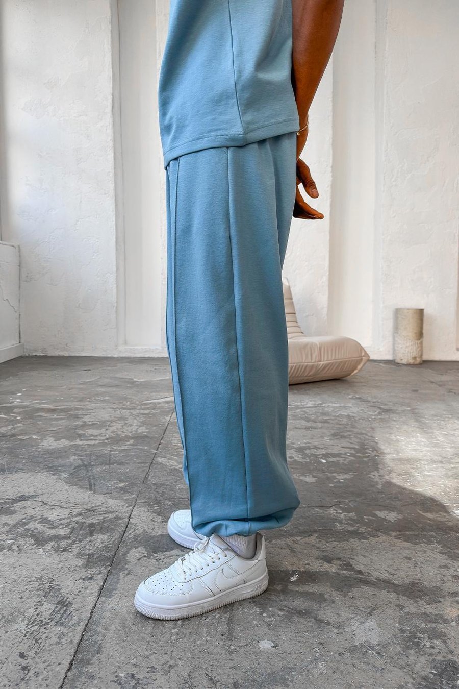 Bebe Mavi Cozy Premium Çımalı Paça Lastik Eşofman