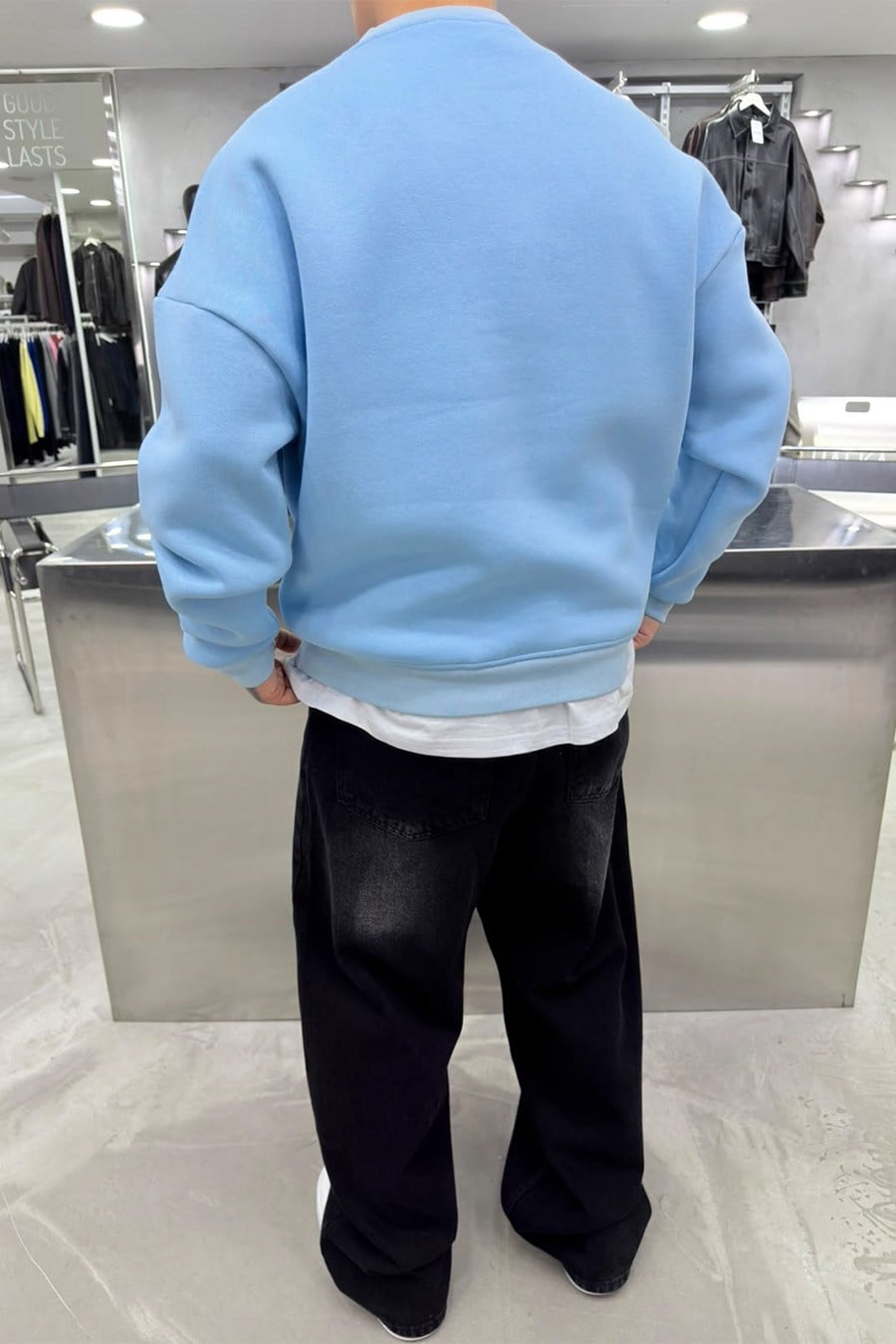 Bebe Mavi Unkown Nakışlı Oversize Sweatshirt