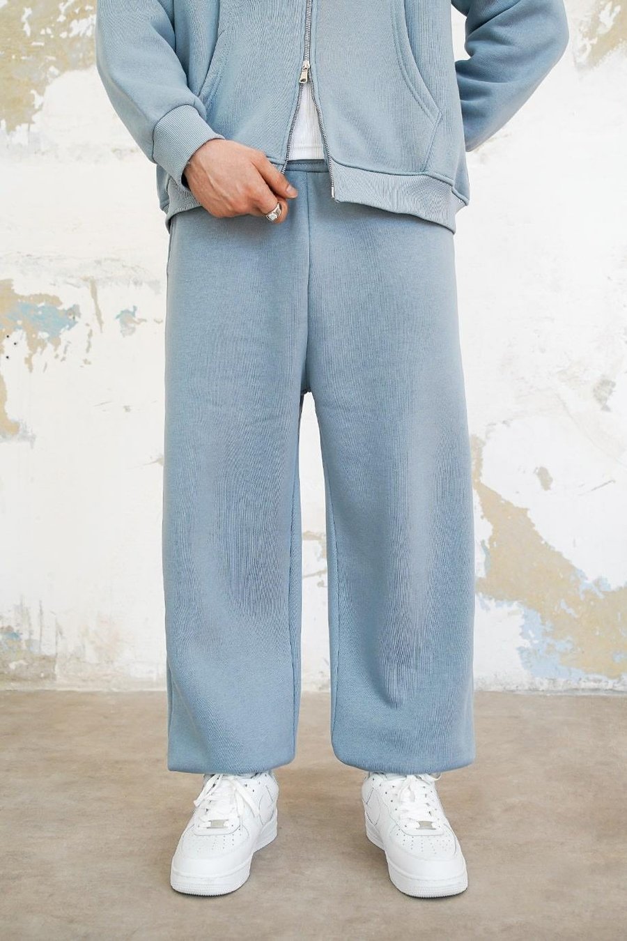 Bebe Mavisi Cozy Basic Paça Lastik Oversize Eşofman