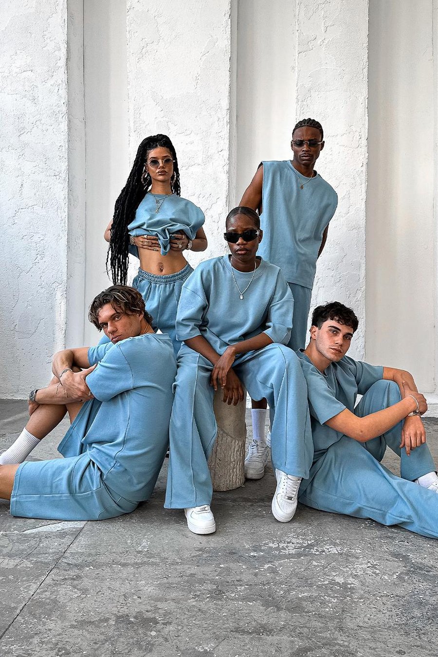 Bebe Mavisi Cozy Premium Çımalı Baggy Eşofman