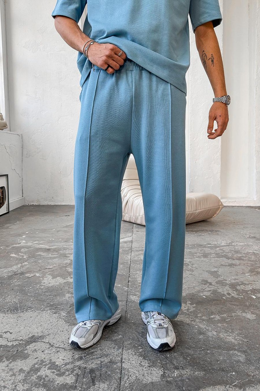 Bebe Mavisi Cozy Premium Çımalı Baggy Eşofman