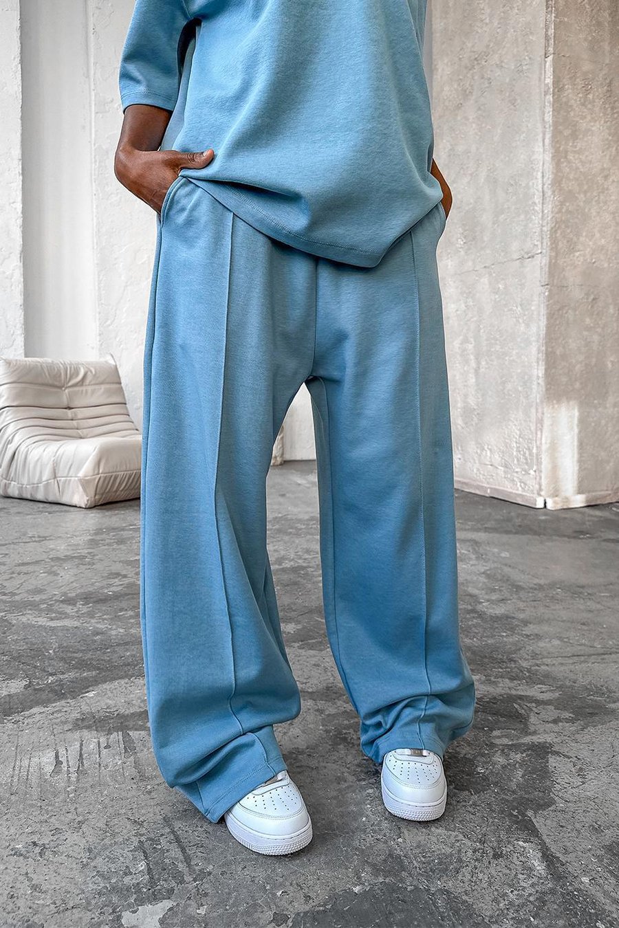 Bebe Mavisi Cozy Premium Çımalı Baggy Eşofman