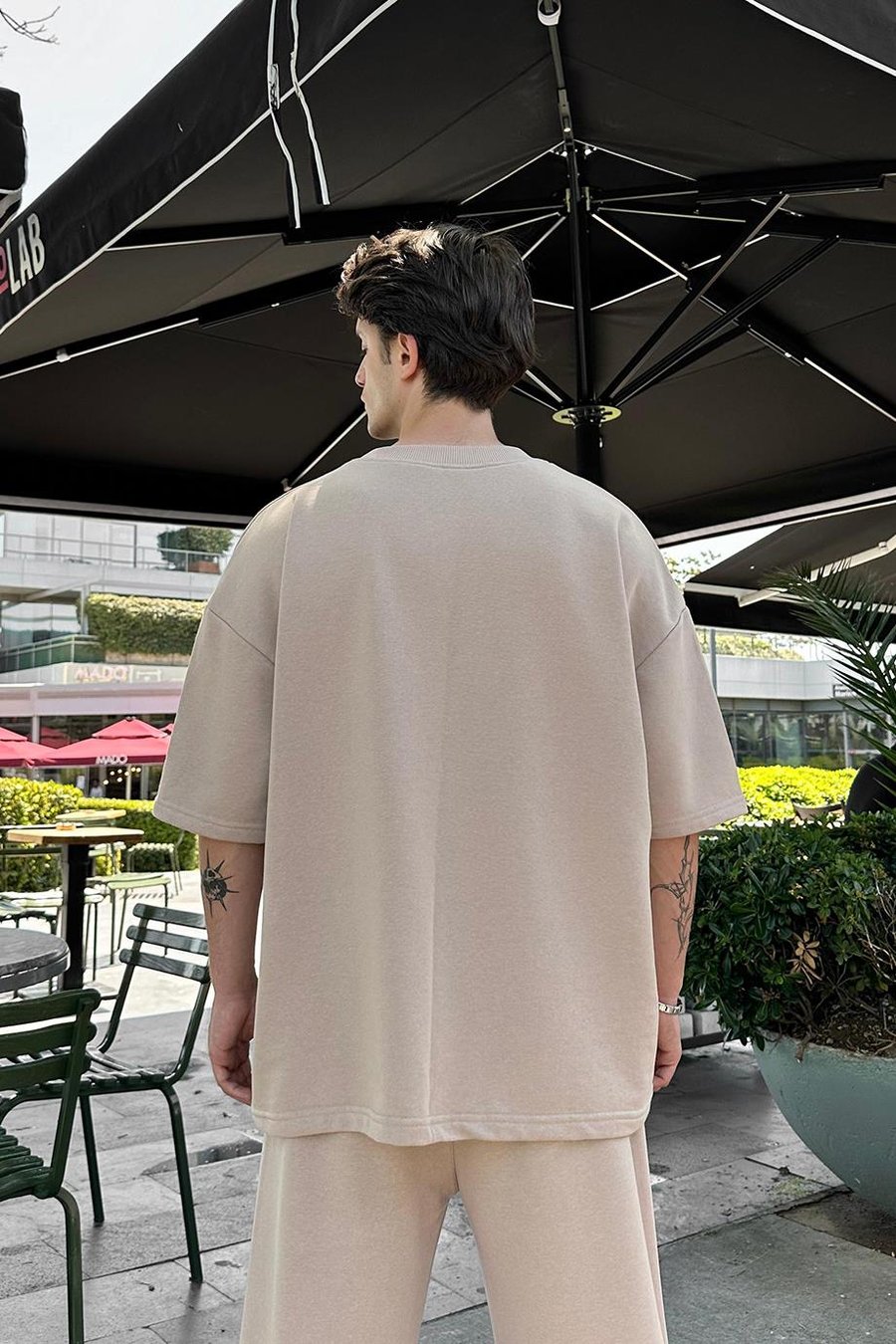 BEJ 350GSM OUTPLENTY PREMİUM Basic Oversize Tişört