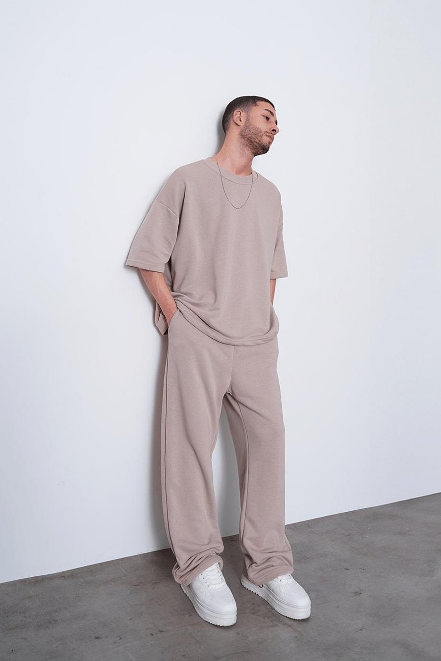 BEJ 350GSM OUTPLENTY PREMİUM  Basic Oversize Tişört
