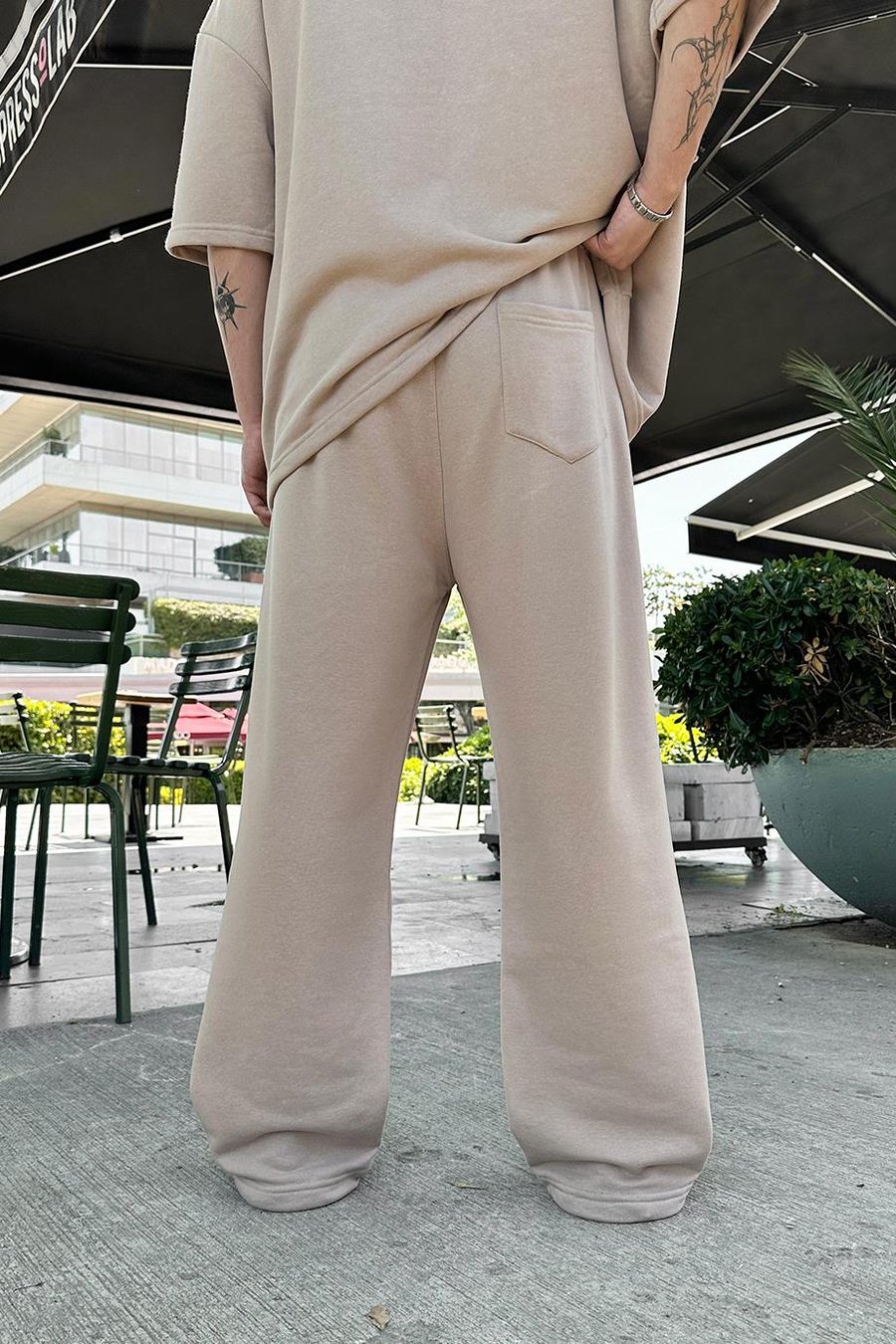 BEJ 350GSM OUTPLENTY PREMİUM Paçası Ayarlanabilir Baggy Eşofman