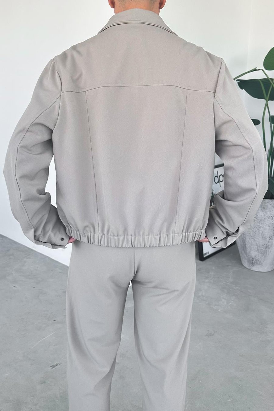 Bej Premium Relaxed Fit Boxy Ceket