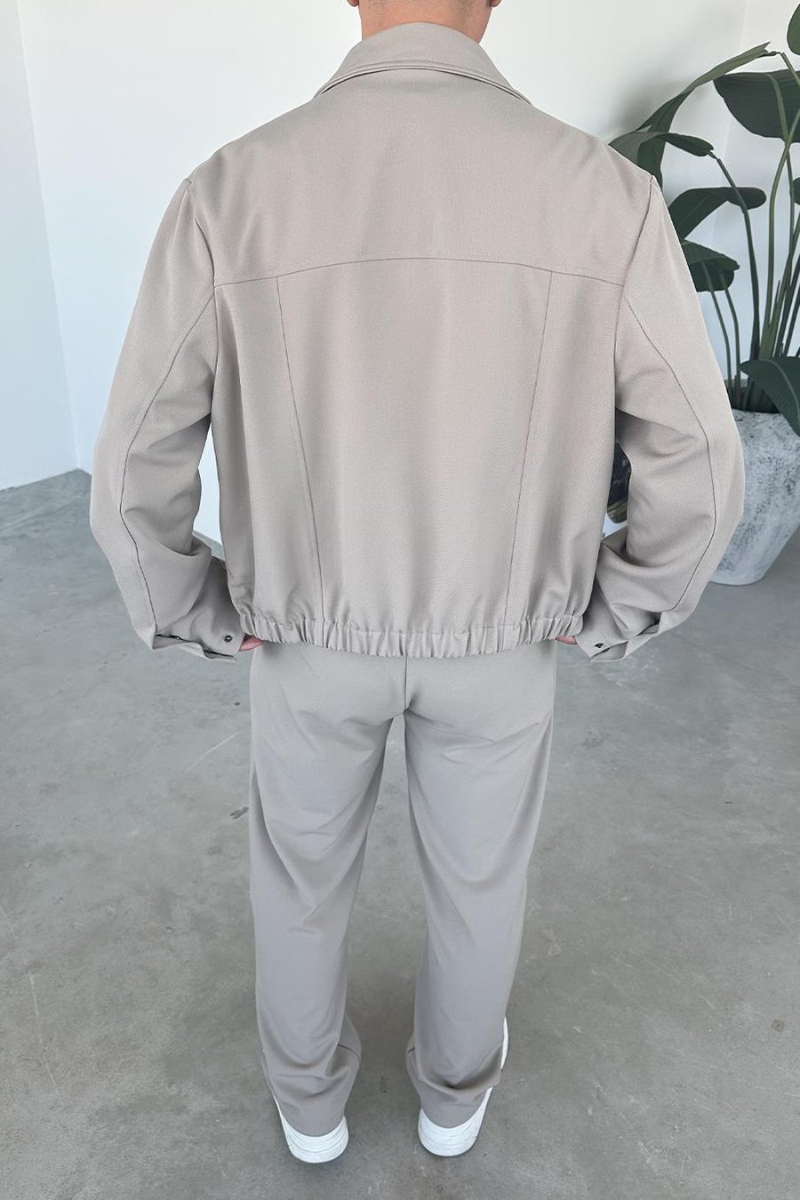 Bej Premium Relaxed Fit Boxy Ceket