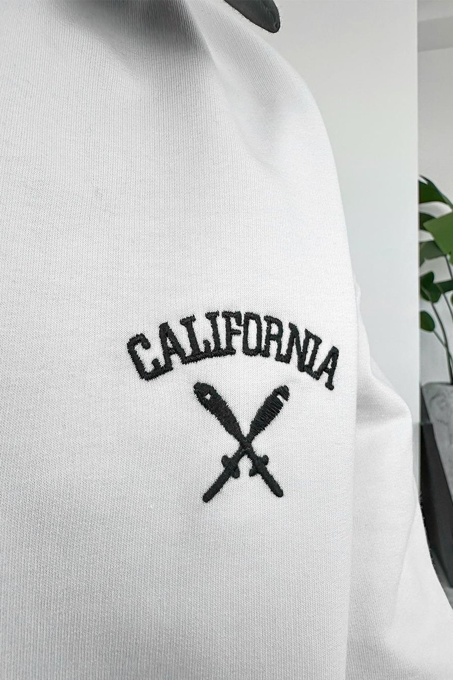 Beyaz California Polo Yaka OUTPLENTY PREMİUM Oversize Tişört
