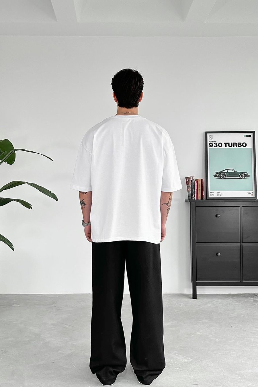Beyaz Cozy Basic Oversize Tişört