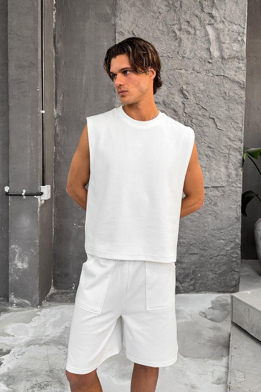 Beyaz Cozy Premium Basic Atlet