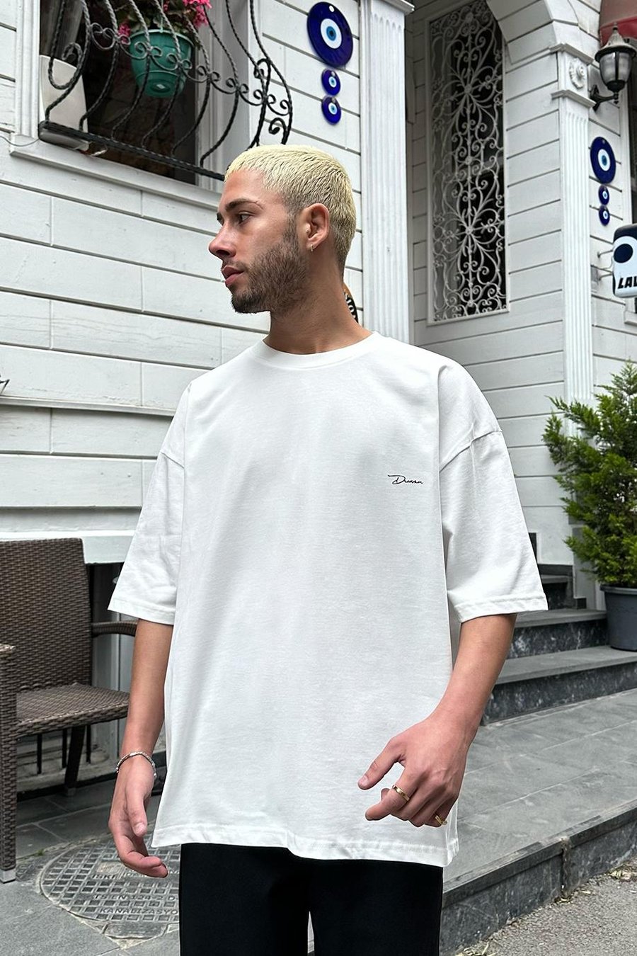 Beyaz Dreamer OUTPLENTY PREMİUM Oversize Tişört