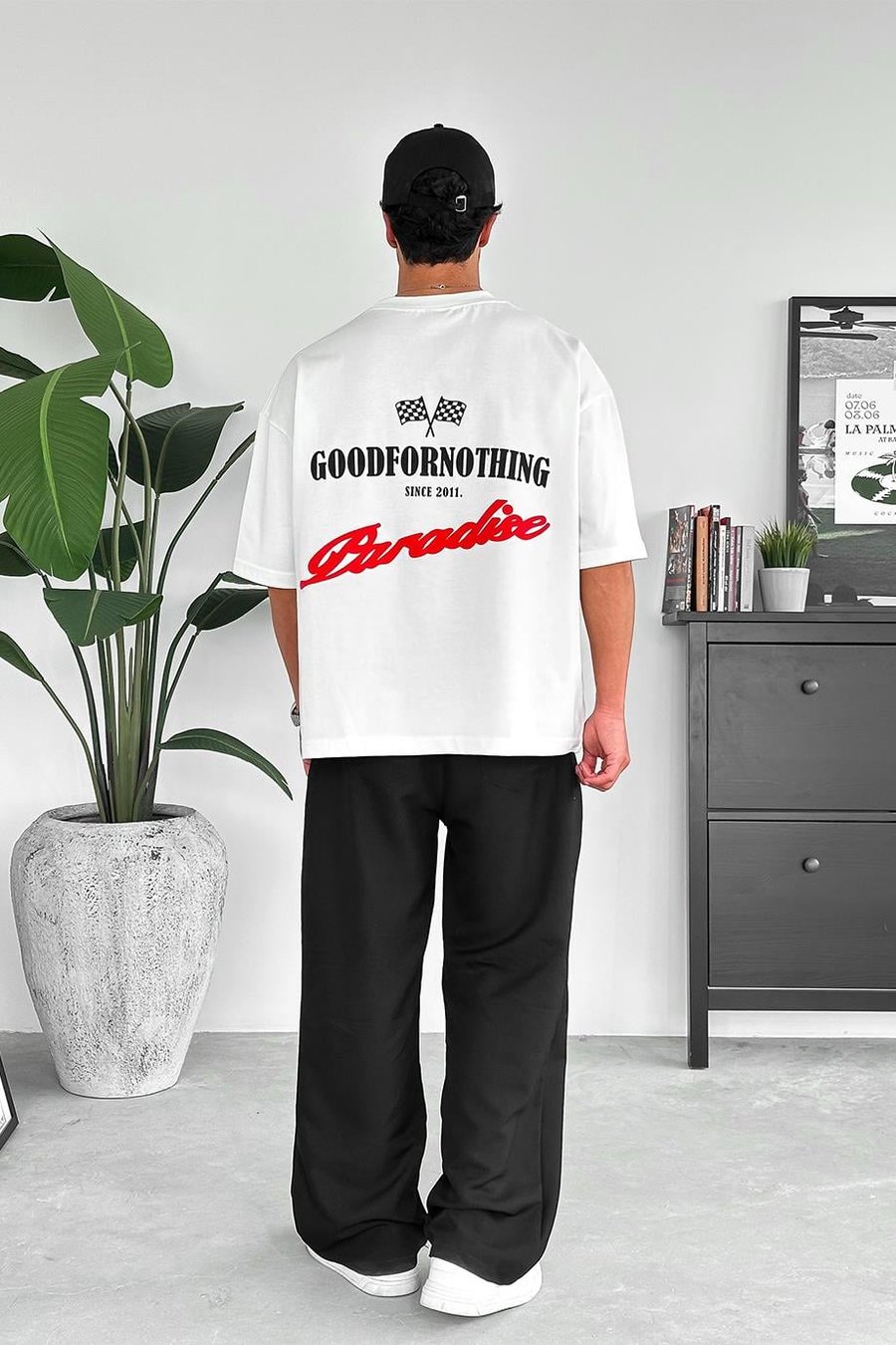 Beyaz Goodfornothing OUTPLENTY PREMİUM Oversize Tişört