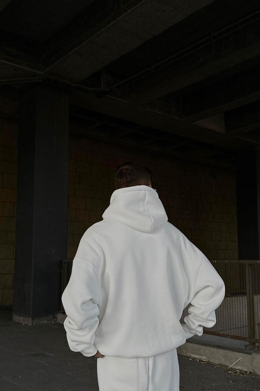 BEYAZ HAFKA PREMİUM 3 İplik Şardonlu Oversize Sweatshirt
