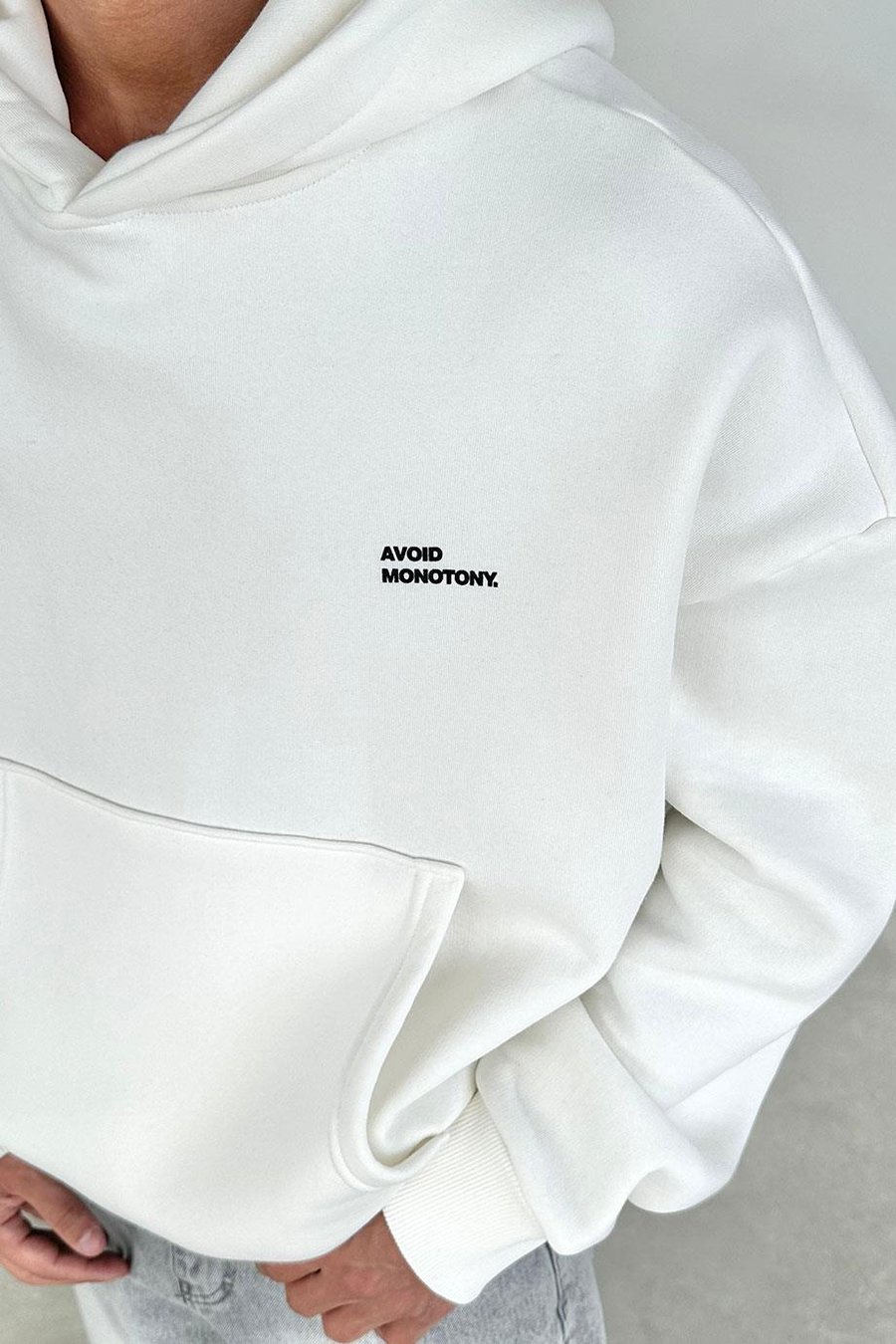Beyaz Monotony Oversize Sweatshirt