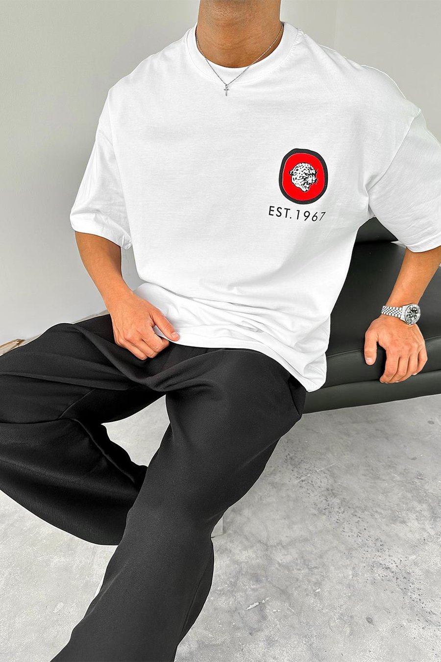 Beyaz Refresh Oversize Tişört