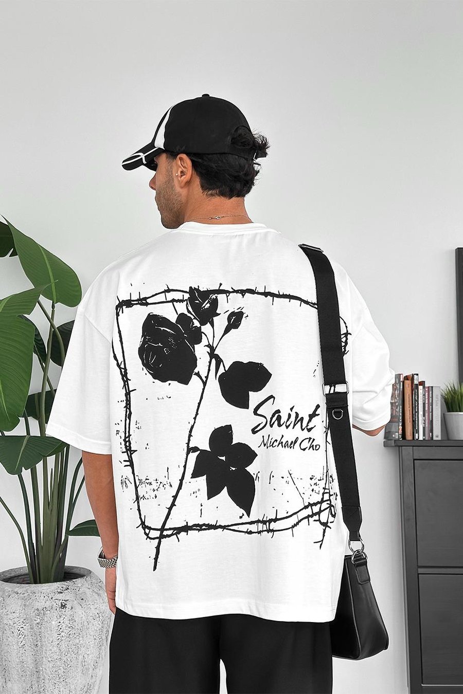 Beyaz Saint OUTPLENTY PREMİUM Oversize Tişört