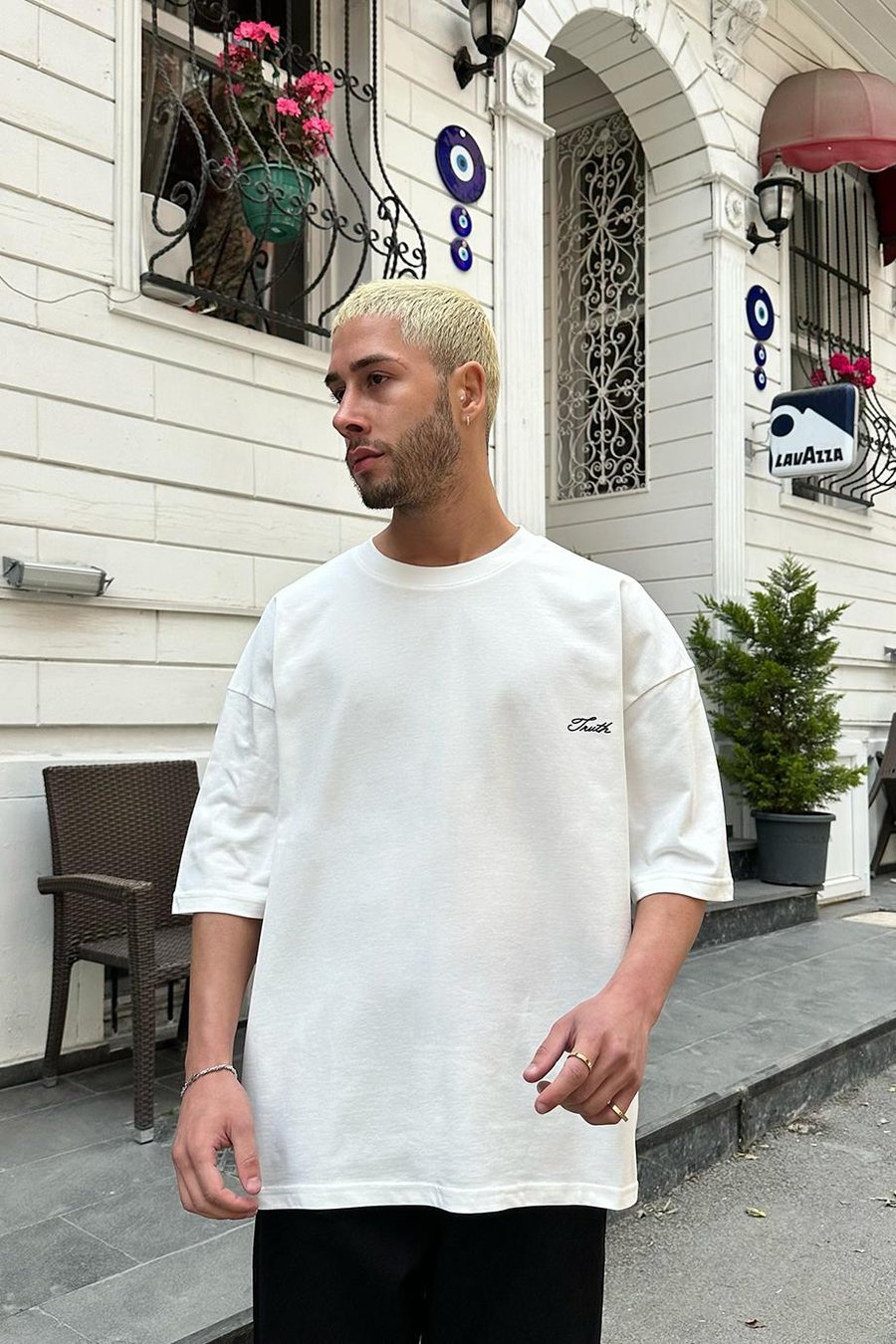 BEYAZ Truth OUTPLENTY PREMİUM Oversize Tişört
