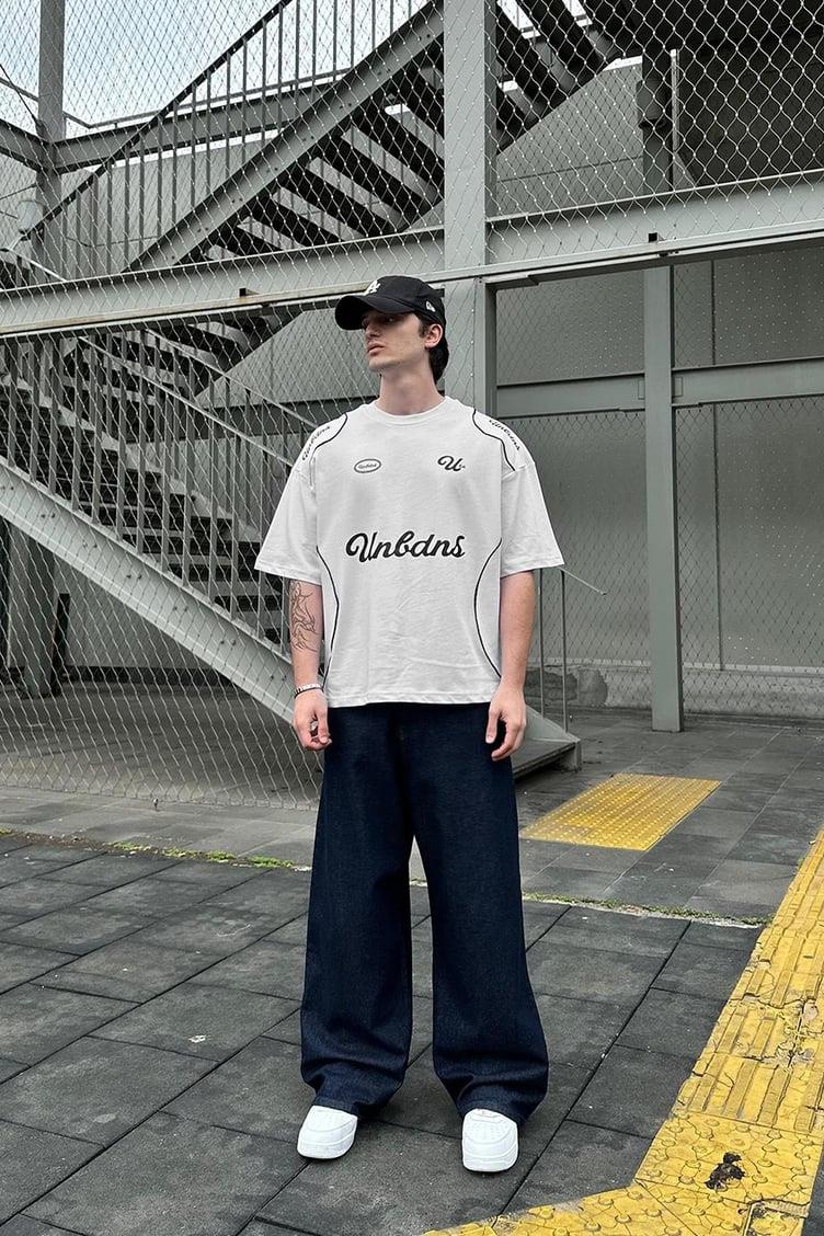 BEYAZ Unbdns PM Oversize Tişört