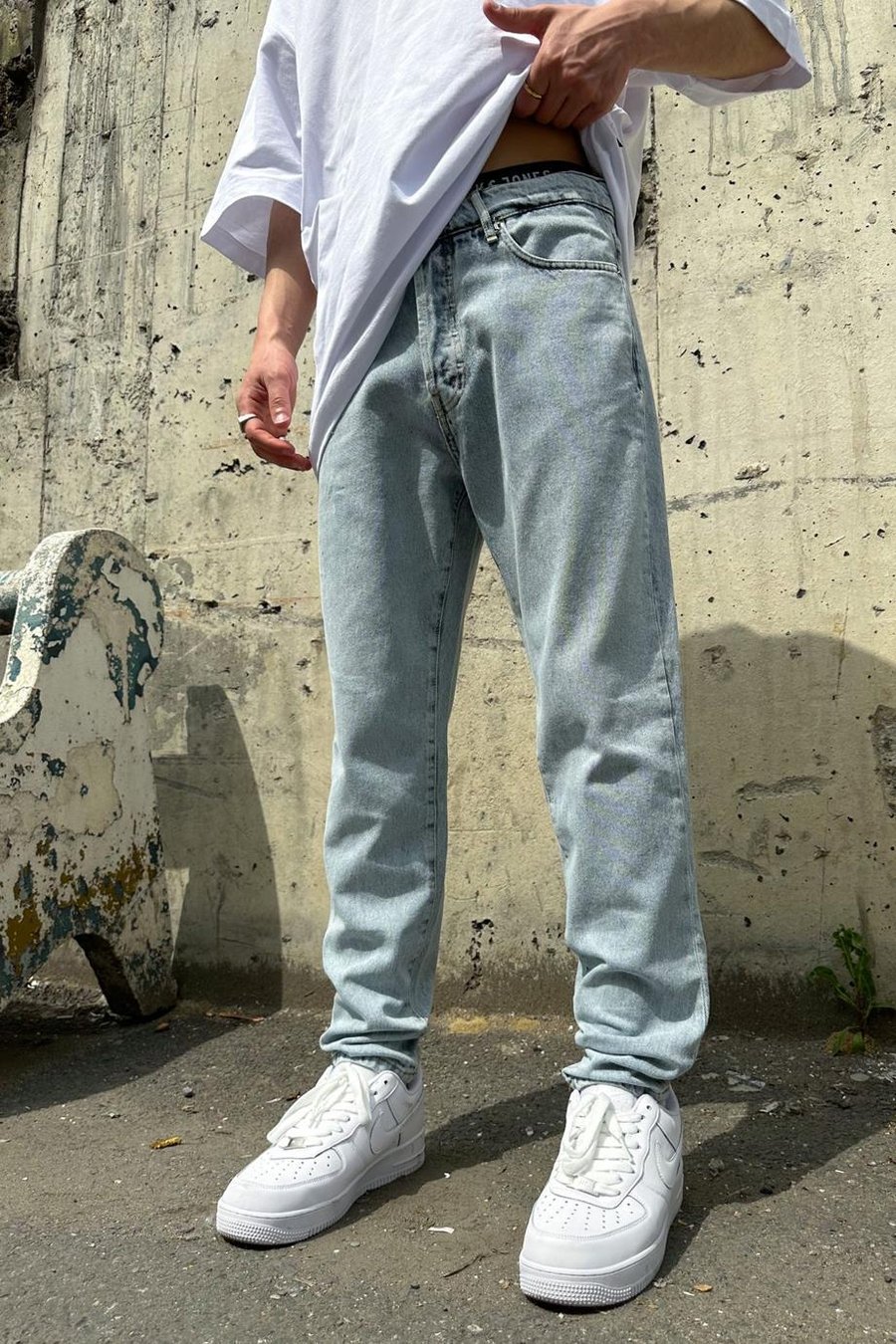 Buz Mavi Basic Açık Toprak Grg Boyfriend Pantolon