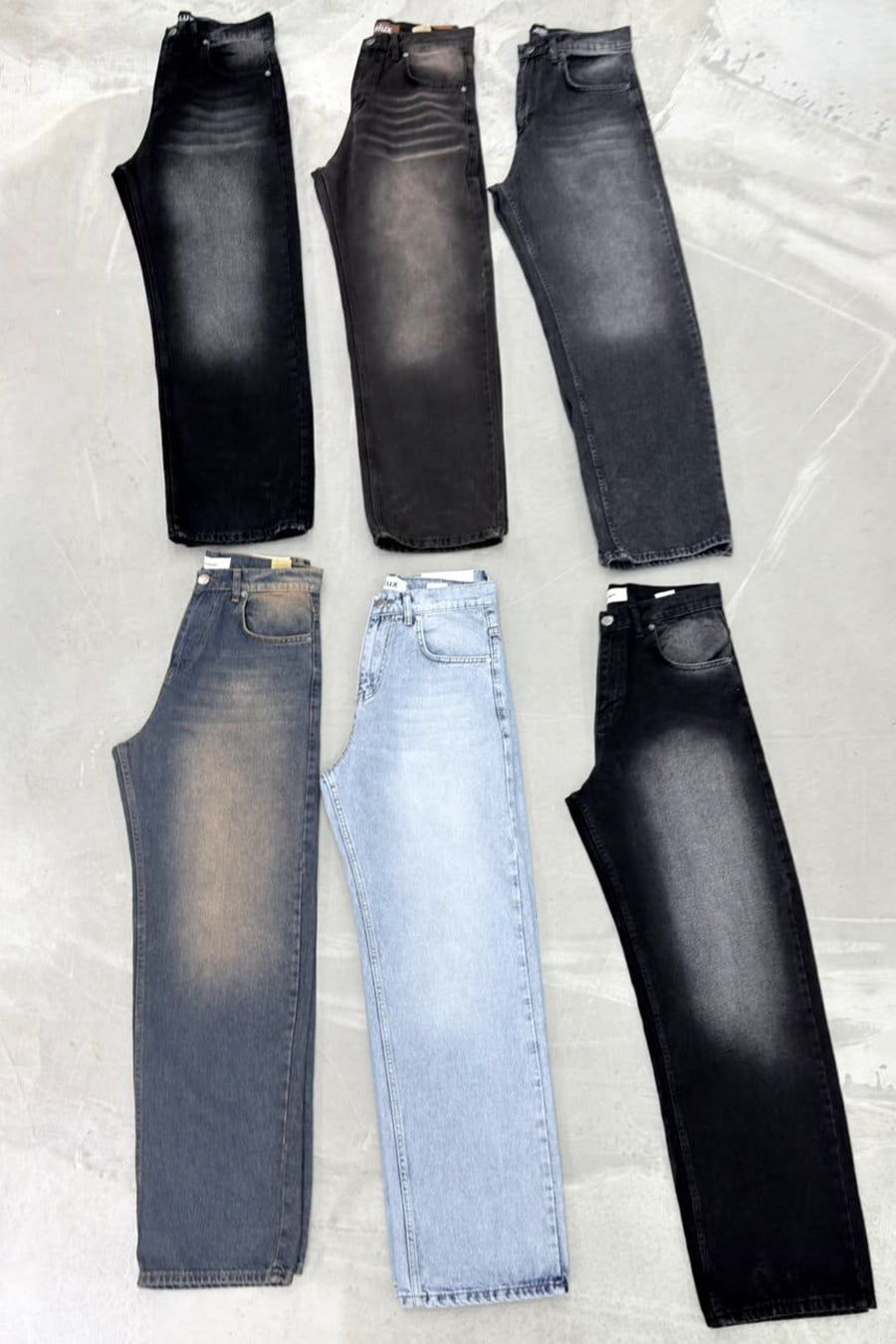 Buz Mavi Soft Degrade Basic Baggy Pantolon