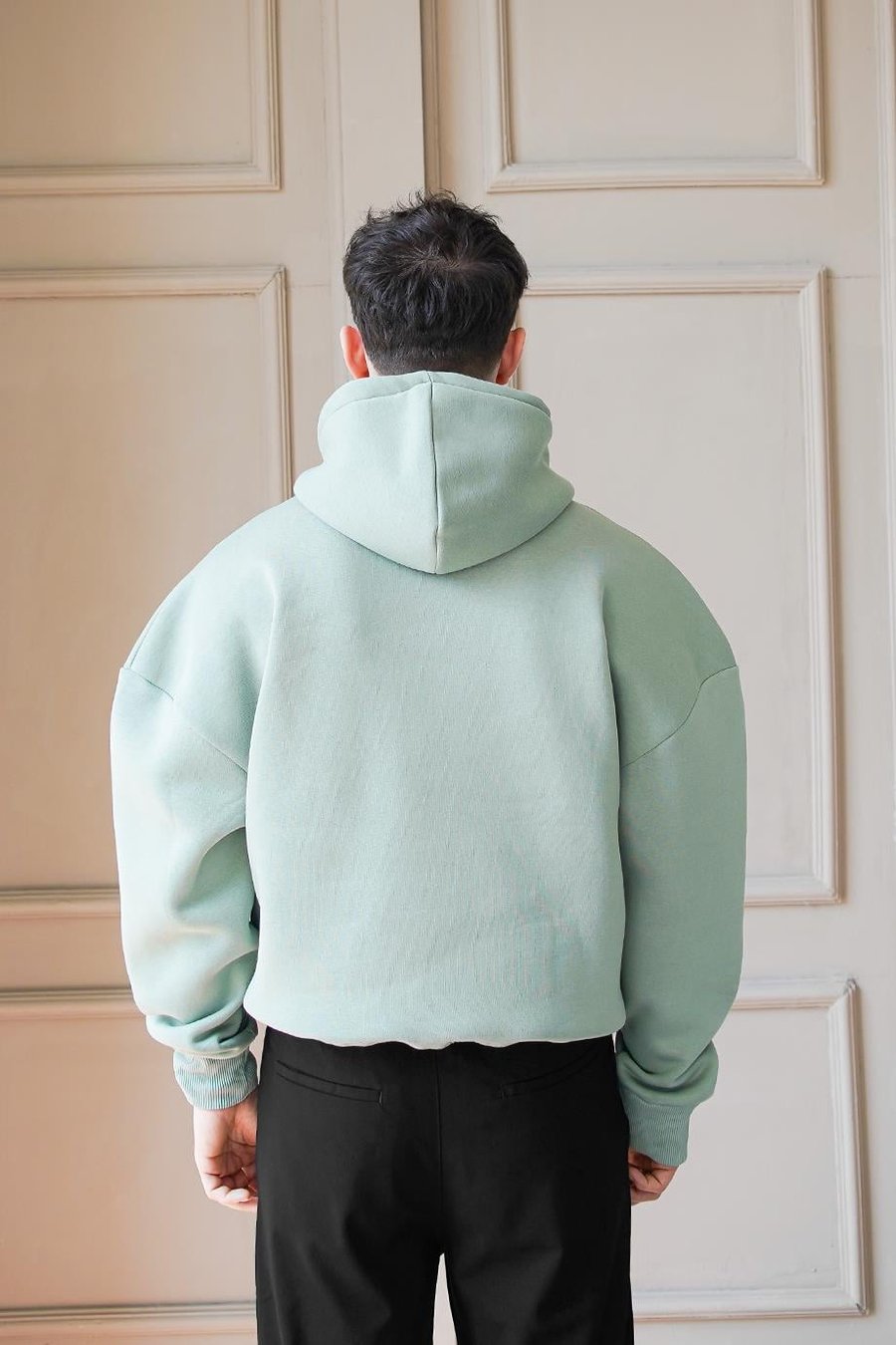 Buz Yeşil Cozy Basic Oversize Sweatshirt