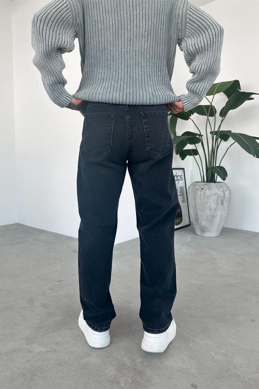 Dokulu Füme Basic Regular Pantolon