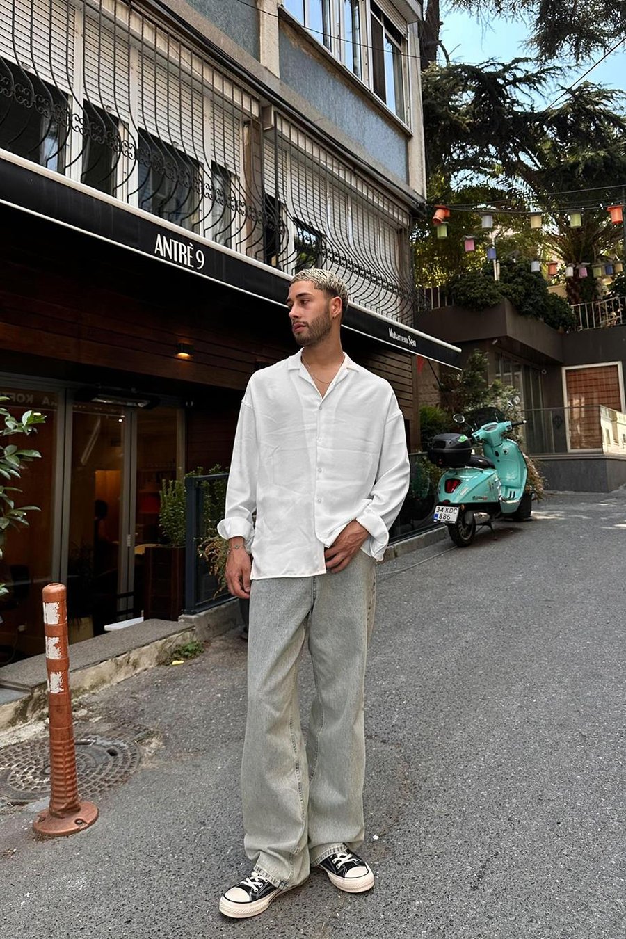Ekru Basic K52 MH Oversize Gömlek
