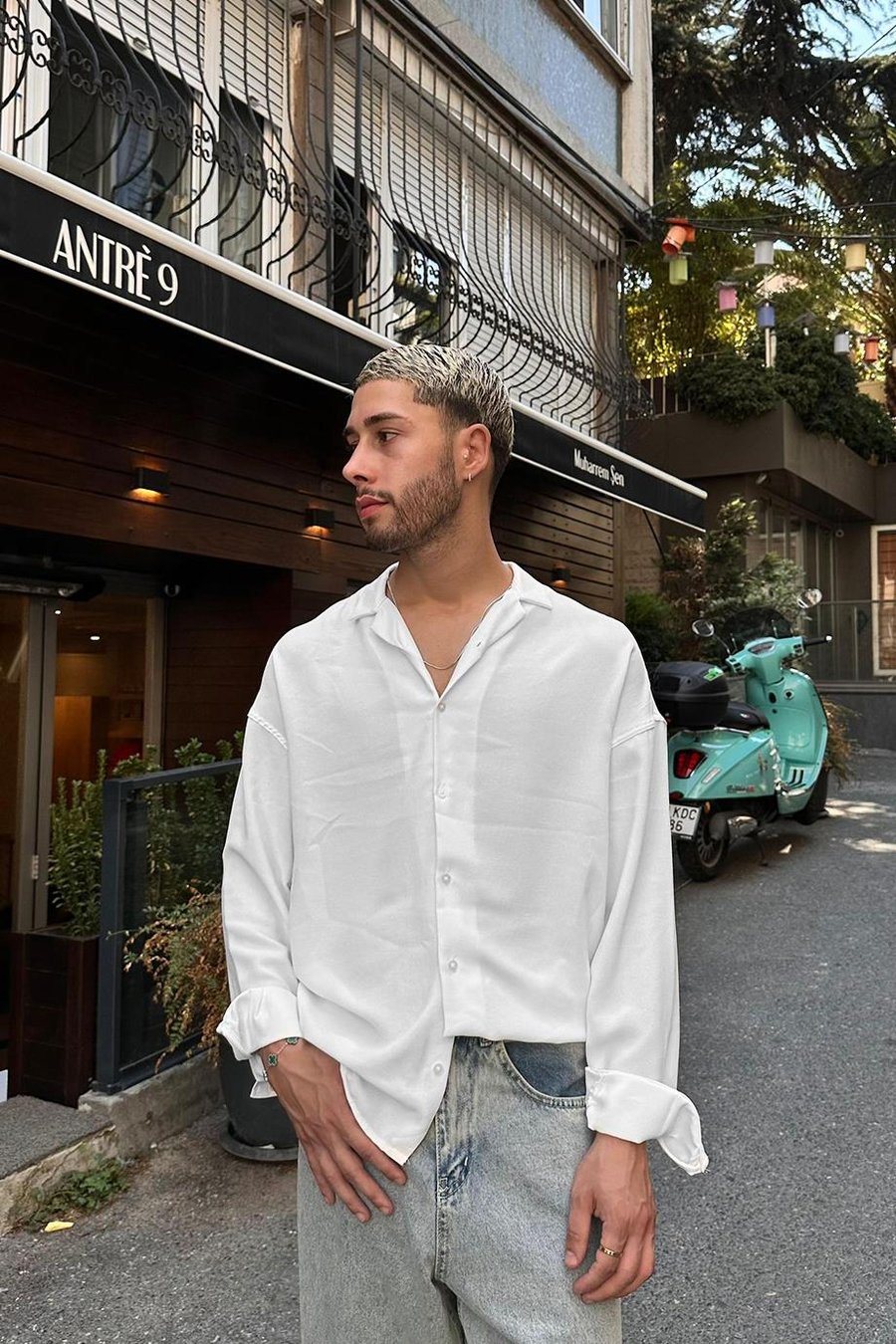 Ekru Basic K52 MH Oversize Gömlek