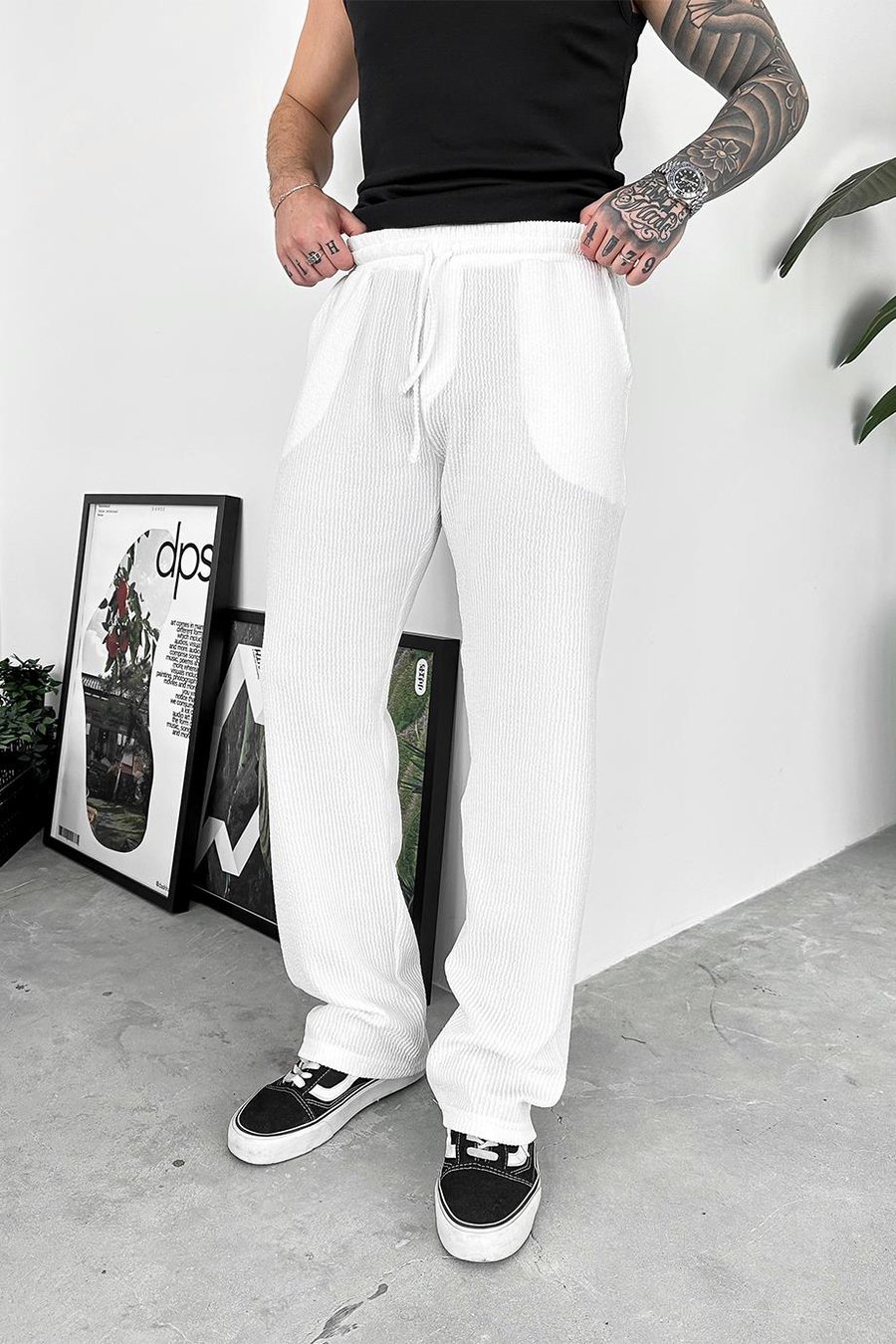 Ekru Sandy Comfort Baggy Pantolon