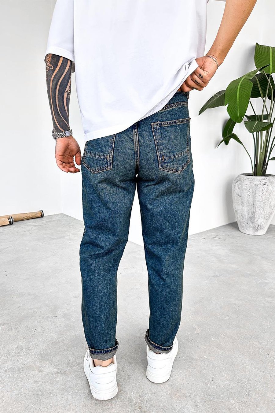 Eskitme Mavi Basic Premium Regular Pantolon