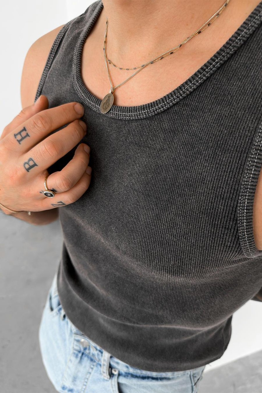 Füme Acid Wash Fitilli Atlet