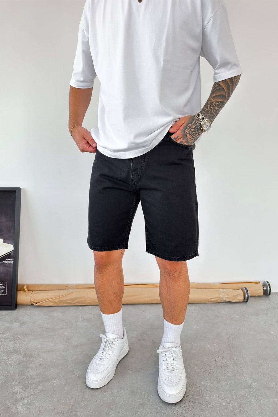Füme Basic Premium Baggy Kot Şort