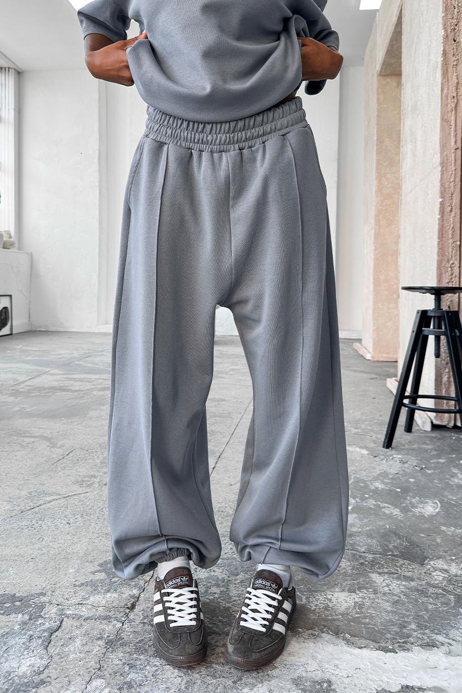 Füme Cozy Premium Çımalı Paça Lastik Eşofman