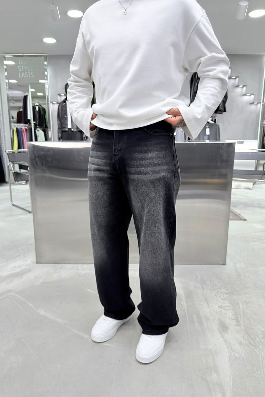 Füme Soft Degrade Basic Baggy Pantolon