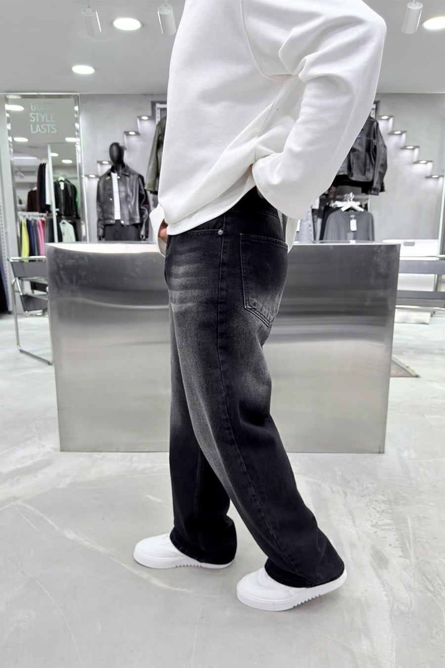 Füme Soft Degrade Basic Baggy Pantolon
