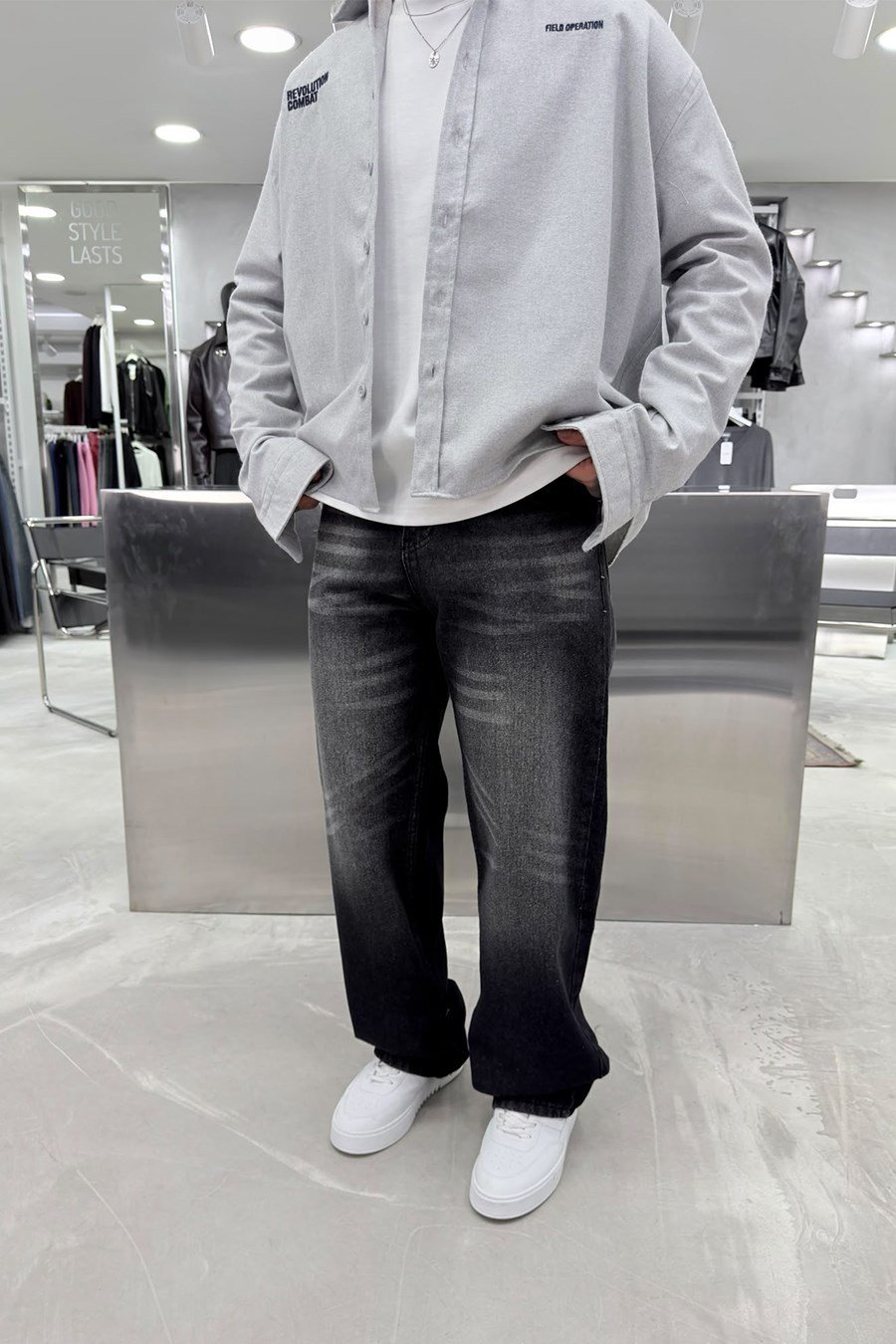 Füme Soft Degrade Basic Baggy Pantolon