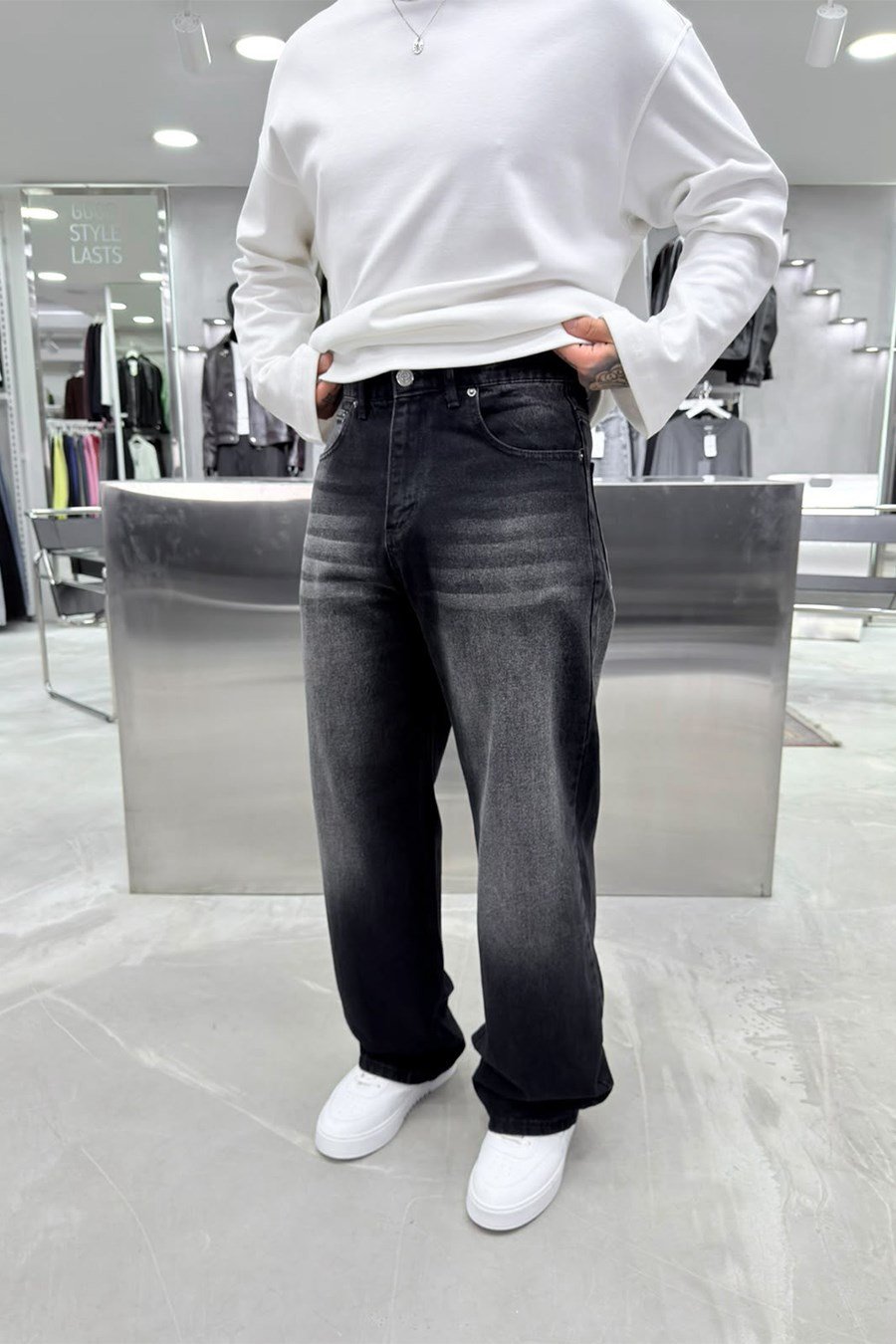 Füme Soft Degrade Basic Baggy Pantolon