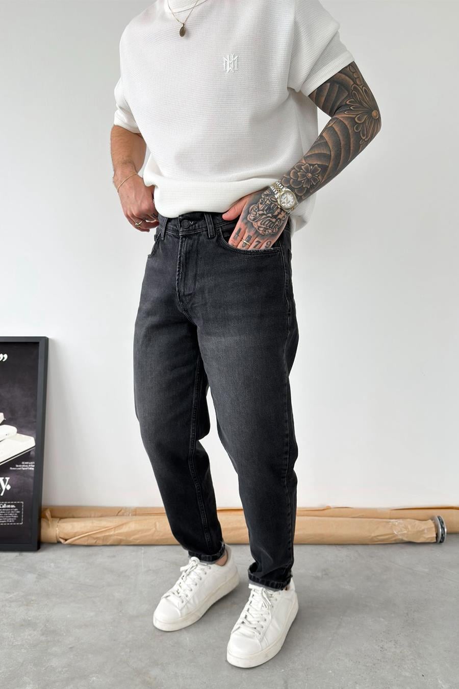 Füme Soft Degrade Boyfriend Pantolon