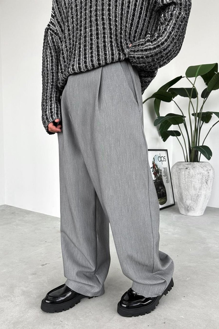 Gri Basic Premium Kumaş Pantolon