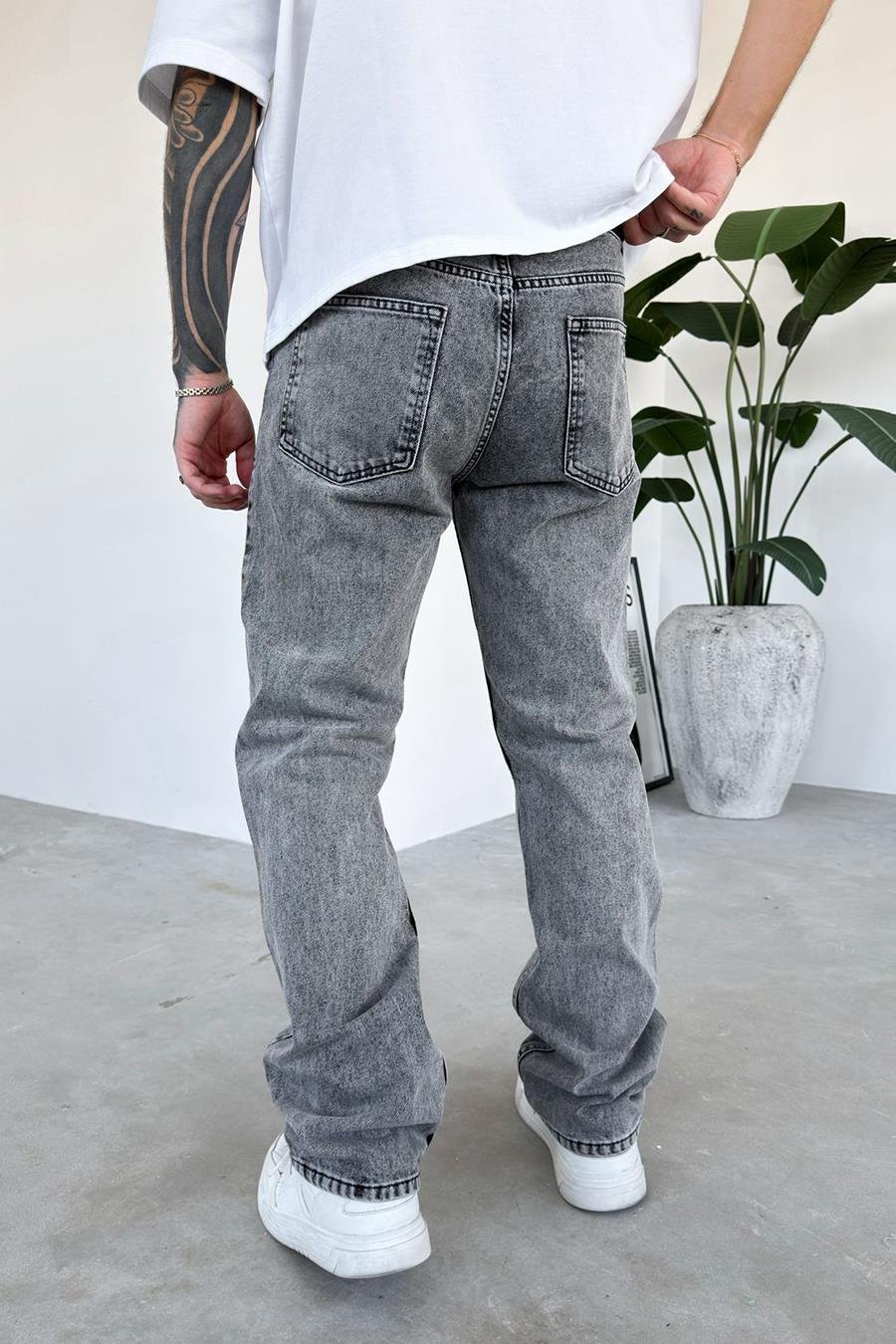 Gri Basic Regular Pantolon